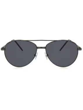 West Loop Unisex Aviator Sunglasses in Black and Gunmetal